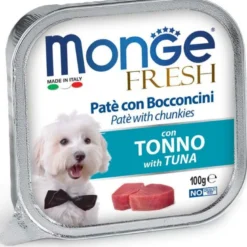 Monge Fresh Paté Bocconcini Con Tonno Cibo Umido Per Cani Adulti 100g