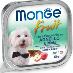 Monge Fruit Agnello E Mela Cibo Umido Per Cani Adulti 100g