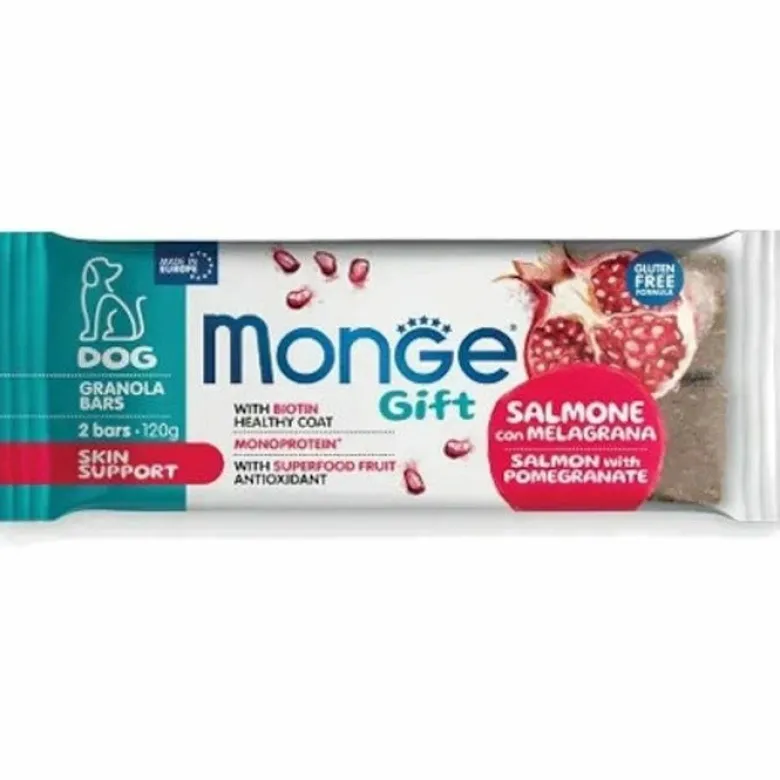 Monge Granola Bars Skin Support Per Cani Adulti Salmone Con Melagrana 120g