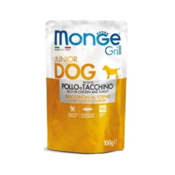 Monge Grill Puppy & Junior Bocconcini Con Pollo E Tacchino Per Cani 100g