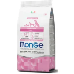 Monge Maiale Riso E Patate Cibo Secco Per Cani Adulti Sacco 2,5 Kg