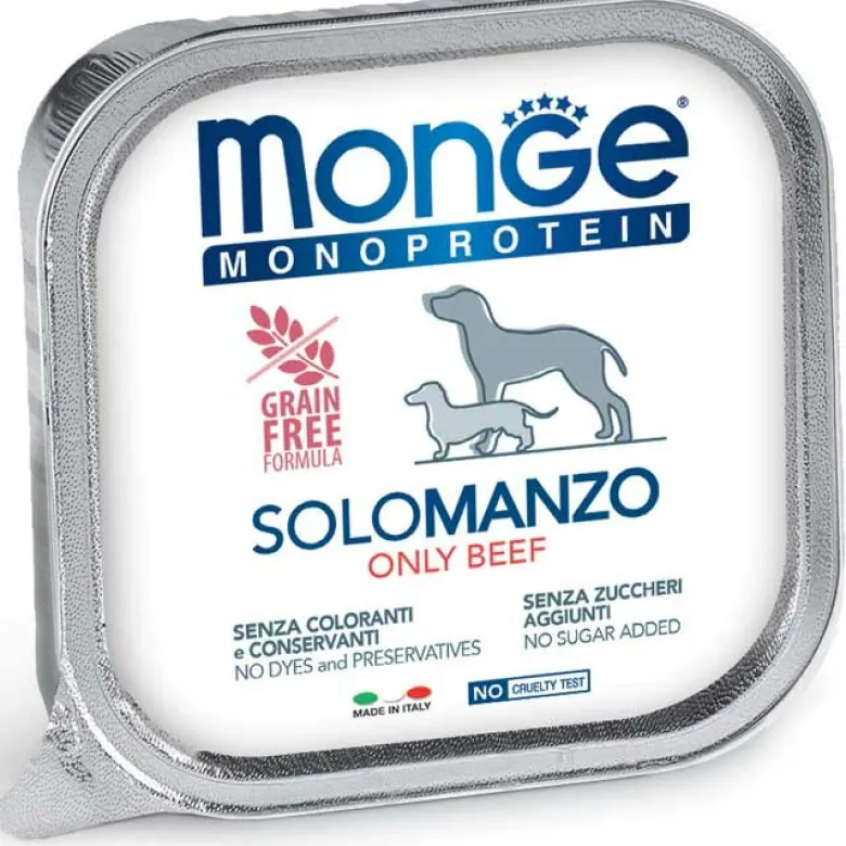 Monge Monoprotein Solo Manzo Cibo Umido Per Cani Adulti 150g
