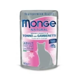 Monge Natural Superpremium Tonno Con Gamberetti Cibo Umido Per Gatti Adulti 80g