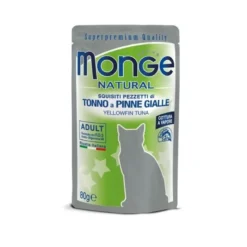 Monge Natural Superpremium Tonno Pinne Gialle Cibo Umido Per Gatti Adulti 80g