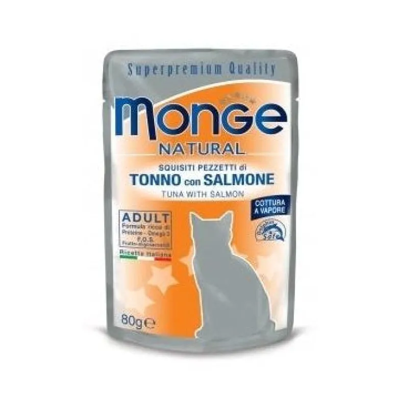 Monge Natural Superpremium Tonno Con Salmone Cibo Umido Per Gatti Adulti 80g