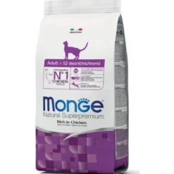 Monge Ricco Di Pollo Cibo Secco Gatti Adulti Sacco 10 Kg