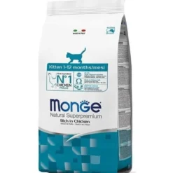Monge Ricco Di Pollo Cibo Secco Gatti Cuccioli 1-12 Mesi Sacco 10Kg