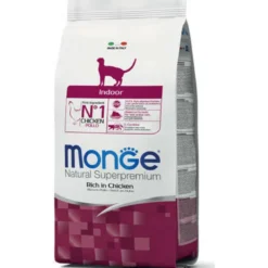 Monge Ricco Di Pollo Indoor Cibo Secco Gatti Adulti Sedentari Sacco 400g