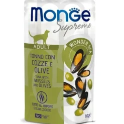 Monge Supreme Adult Pezzetti di Tonno con Cozze e Olive