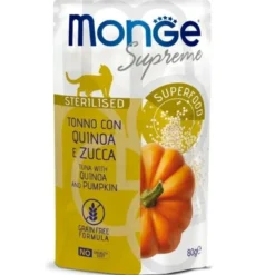 Monge Supreme Sterilised Adult Pezzetti di Tonno con Quinoa e Zucca