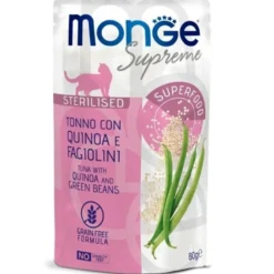 Monge Supreme Sterilised Adult Pezzetti di Tonno con Quinoa e Fagiolini