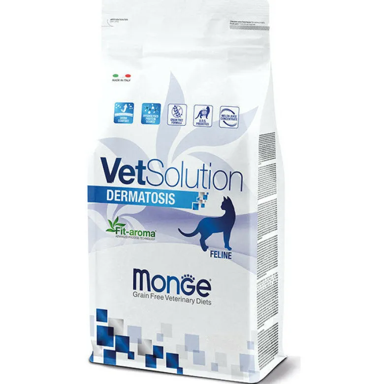 Monge VetSolution Dermatosis Linea Veterinaria Cibo Secco Gatti 1,5Kg