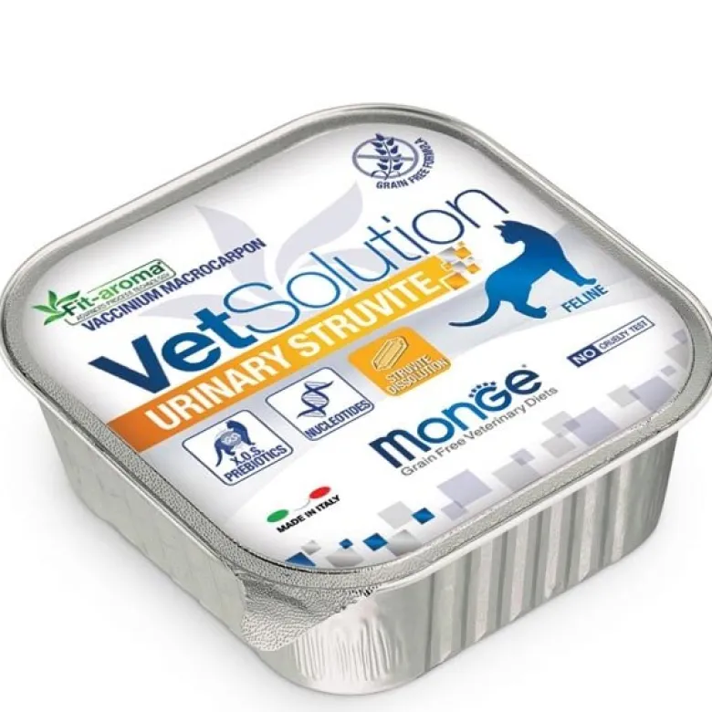 Monge VetSolution Urinary Struvite Linea Veterinaria Cibo Umido Gatti 100g