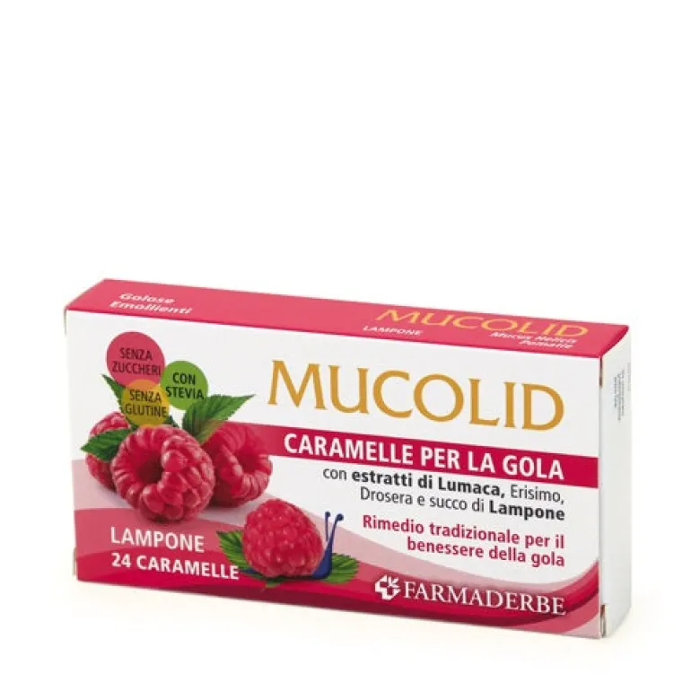 Mucolid Lumaca E Lampone 24 Caramelle