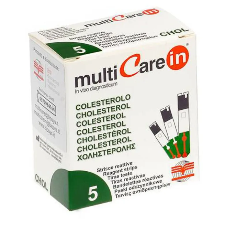 MultiCare IN Colesterolo 5 strisce reagenti