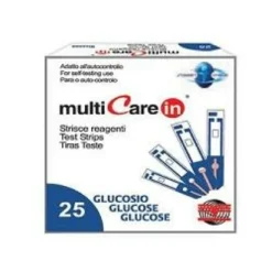 Multicare In Glucosio Strisce Misurazione Glicemia 25 Pezzi