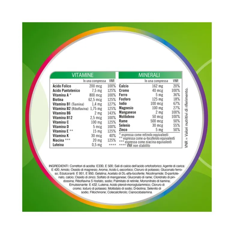 Multicentrum Adulti Effervescente Integratore Alimentare Multivitaminico Vitamina B C D3 Ferro 20Cpr