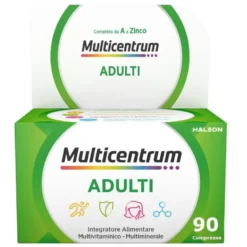 Multicentrum Adulti Integratore Alimentare Multivitaminico Vitamina C B D3 Calcio Ferro Zinco 90 Cpr