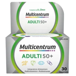 Multicentrum Adulti 50+ Integratore Alimentare Multivitaminico Vitamina B D E Magnesio Calcio 30Cpr