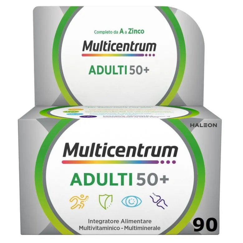 Multicentrum Adulti 50+ vitamine e minerali completo 90 compresse deglutibili