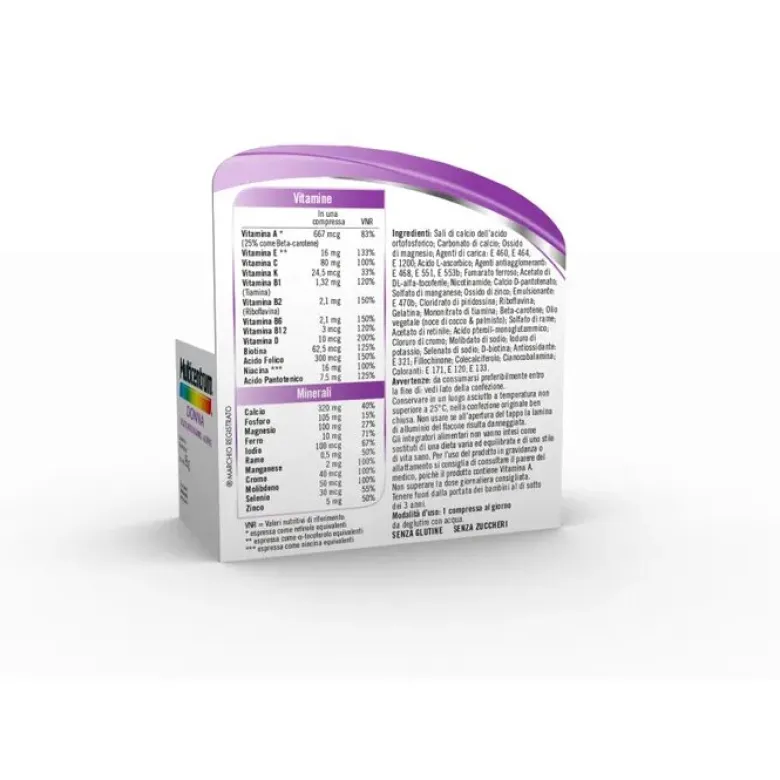 Multicentrum Donna Integratore Alimentare Multivitaminico Vitamina D Calcio Ferro Acido Folico 60Cpr