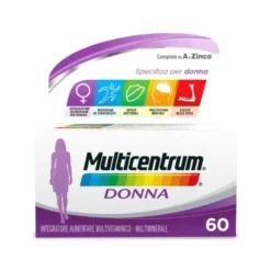 Multicentrum Donna Integratore Alimentare Multivitaminico Vitamina D Calcio Ferro Acido Folico 60Cpr