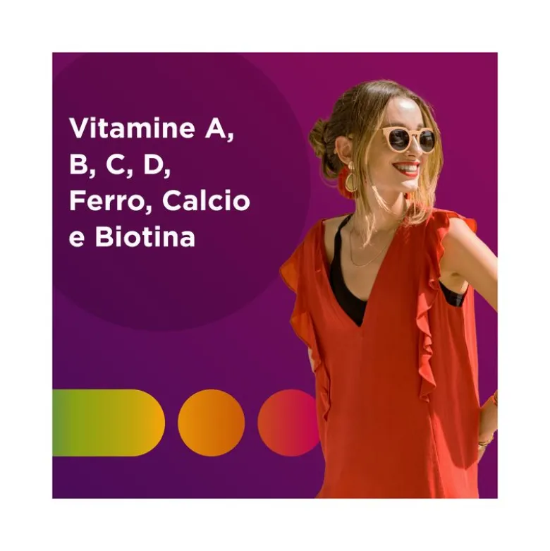 Multicentrum Donna Integratore Alimentare Multivitaminico Vitamina D Calcio Ferro Acido Folico 60Cpr
