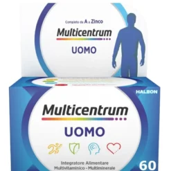 Multicentrum Uomo Integratore Alimentare Multivitaminico Vitamina B D3 A Calcio Magnesio 60 Cpr