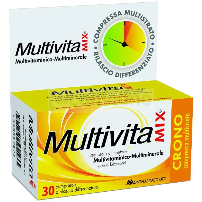 Multivita mix Crono Multivitaminico e multiminerale 30 Compresse a rilascio differenziato