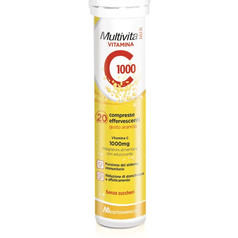Multivitamix Vitamina C gusto Arancia 20 compresse effervescenti