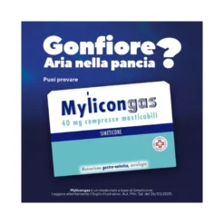 Mylicongas Aerofagia 50 Compresse per Flatulenza Meteorismo Gonfiore addominale