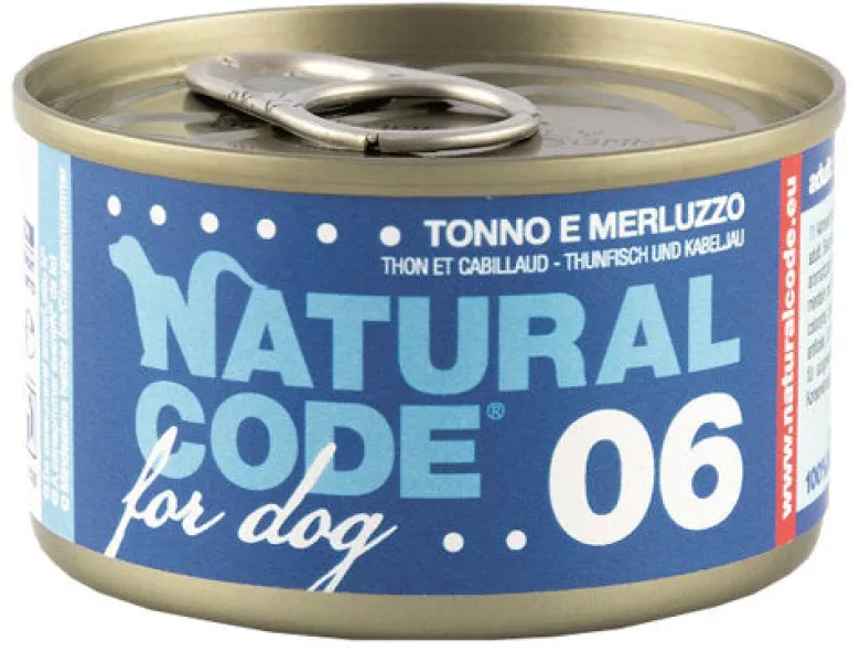 Natural Code 06 Tonno E Merluzzo Cani Adulti Lattina 90g