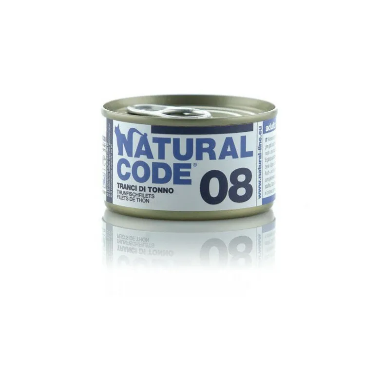 Natural Code 08 Tranci di Tonno Gatti Adulti Lattina 85g