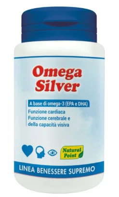 Natural Point Omega Silver Integratore alimentare a base di acidi grassi omega-3 100 capsule