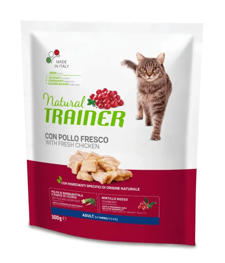 Natural Trainer Crocchette Pollo Fresco Per Gatti Adulti Sacco 300g