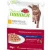 Natural Trainer Gatto Hairball Adult con Pollo Bocconcini in Salsa 85g