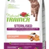 Natural Trainer Sterilised Crocchette Con Salmone Per Gatti Adulti Sacco 10kg