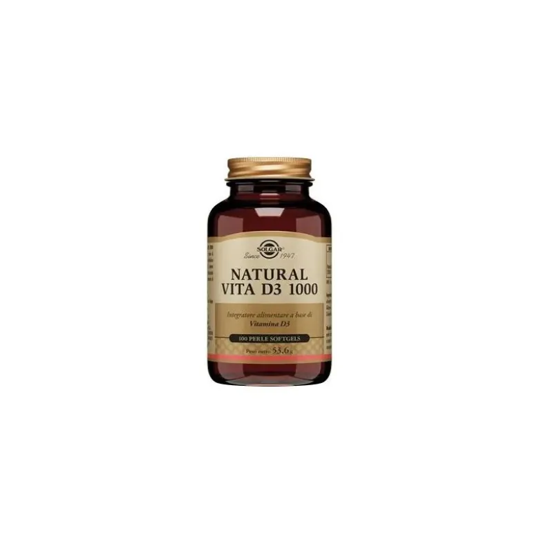 Natural Vita D3 Solgar 100 Perle: Integratore Vitamina D3