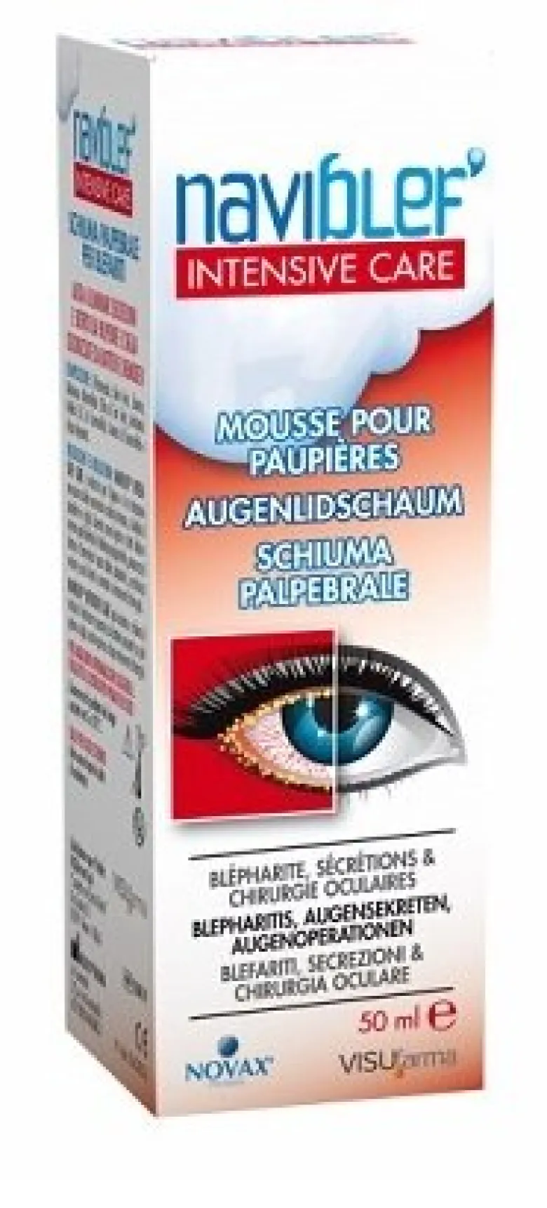 NaviBlef Intensive Care schiuma lenitiva per le secrezioni oculari 50ml