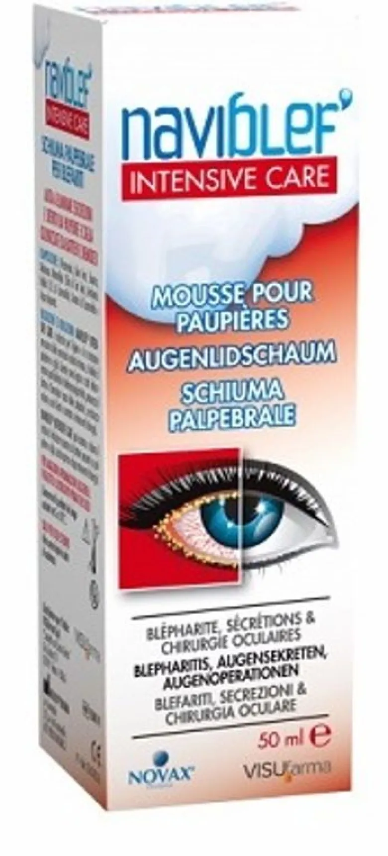 NaviBlef Intensive Care schiuma lenitiva per le secrezioni oculari 50ml