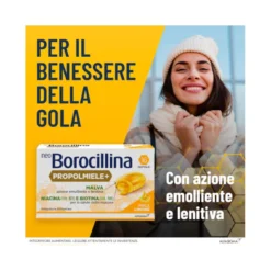 Neoborocillina Propolmiele+ Miele e Limone per il benessere della gola 16 Pastiglie