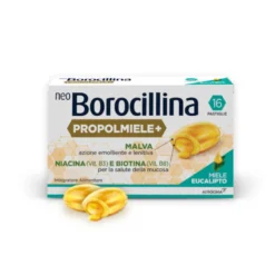 NeoBorocillina Propolmiele+ per il benessere della gola 16 pastiglie gusto miele ed eucalipto