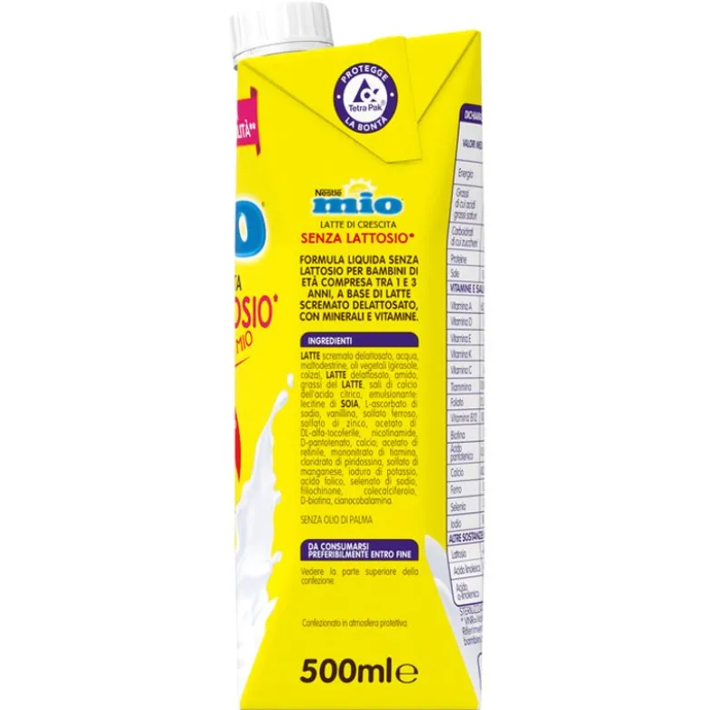 Nestlè Mio Latte Di Crescita Senza Lattosio Liquido Brick 500ml