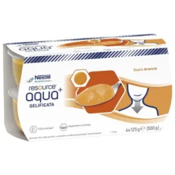 Nestlè Resource Aqua+ Gelificata gusto arancia 4x125g