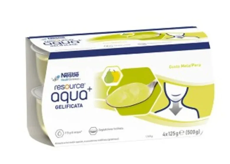 Nestlé Resource Aqua+ Gelificata Alimento a fini medici speciali gusto Mela e Pera 500g
