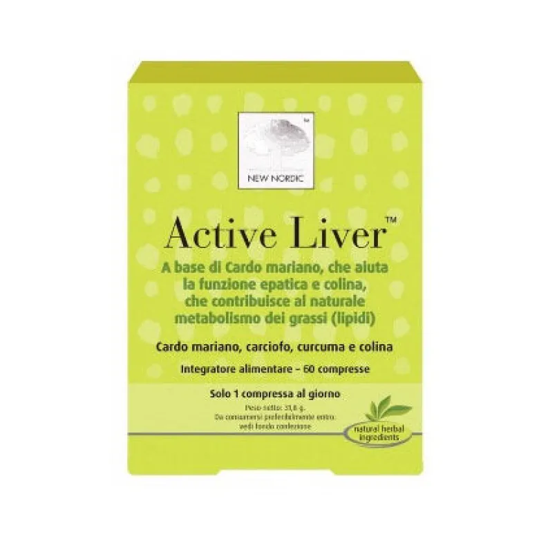 New Nordic Active Liver integratore funzione epatica e metabolismo lipidi 60 compresse