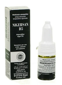 Nigersan D5 Gocce Sanum soluzione per uso orale, cutaneo ed inalatorio 10 ml medicinale omeopatico