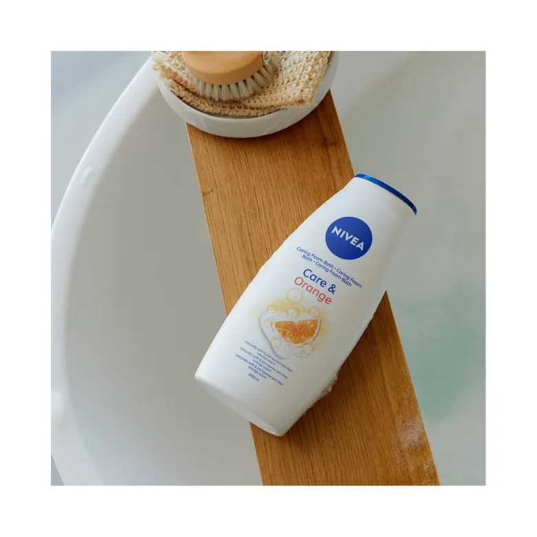 Nivea Bagnodoccia Care & Orange Bagnoschiuma in Crema Detergente Al Profumo Di Arancia 650ml