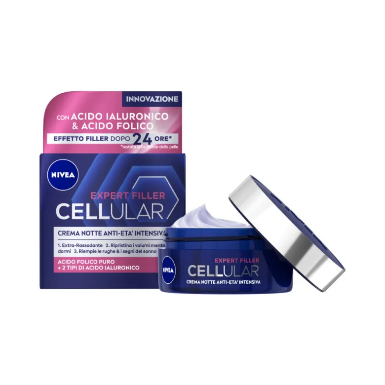 Nivea Cellular Expert Filler Crema Notte Anti-età Intensiva Spf15 Per Viso Antirughe 50ml
