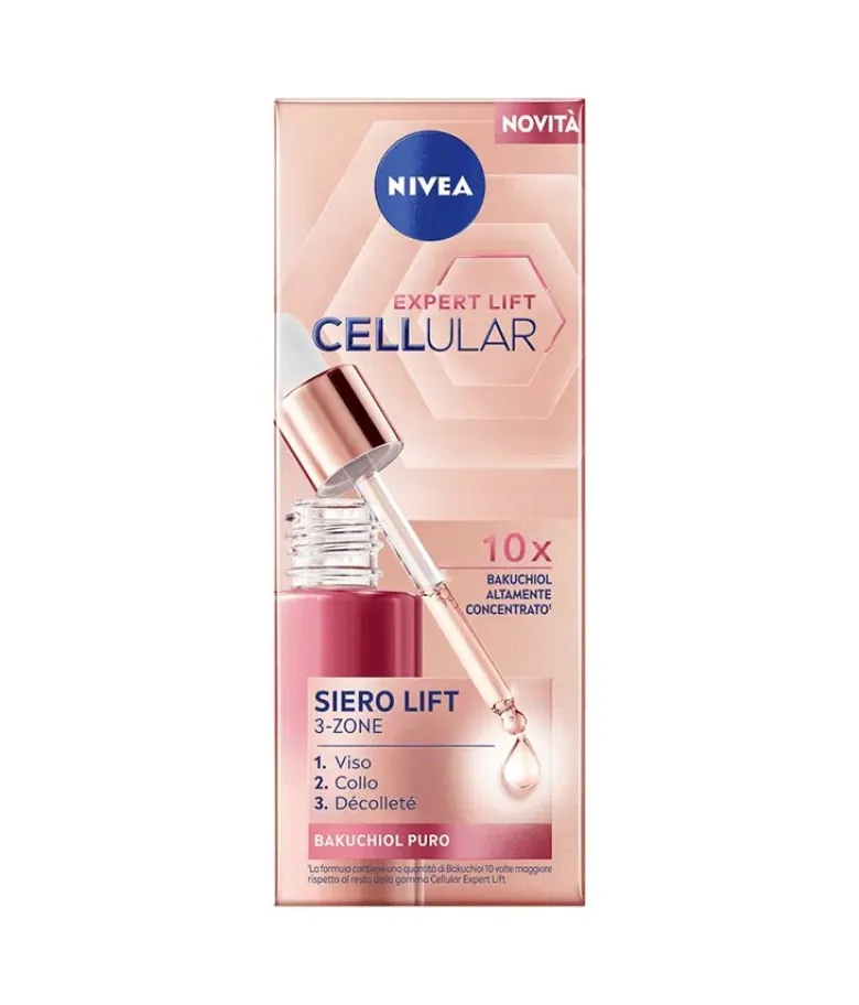 Nivea Cellular Expert Lift Siero Lift 3-zone Viso Antirughe Per Un Effetto Lifting 30ml